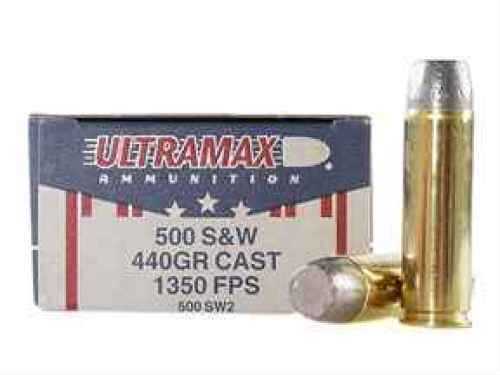 500 S&W 440 Grain Lead 20 Rounds ULTRAMAX Ammunition